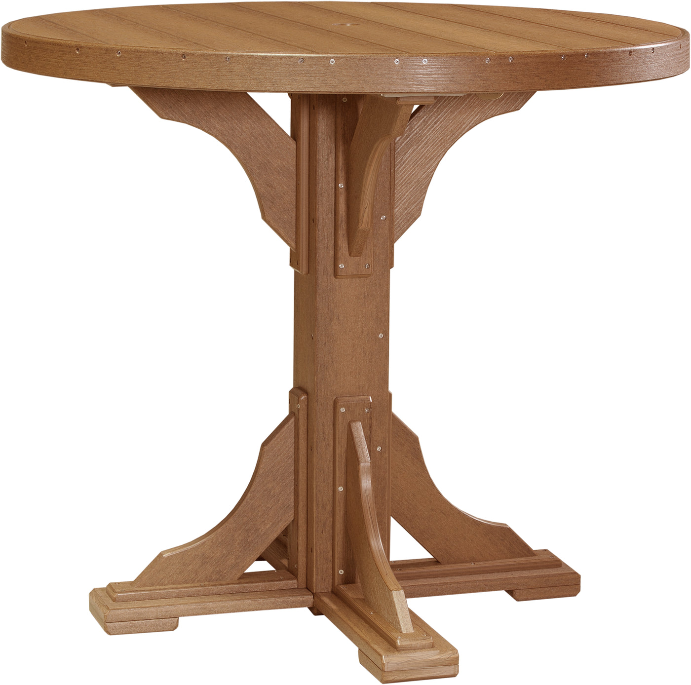 4' Round Table Antique Mahogany / Bar Height