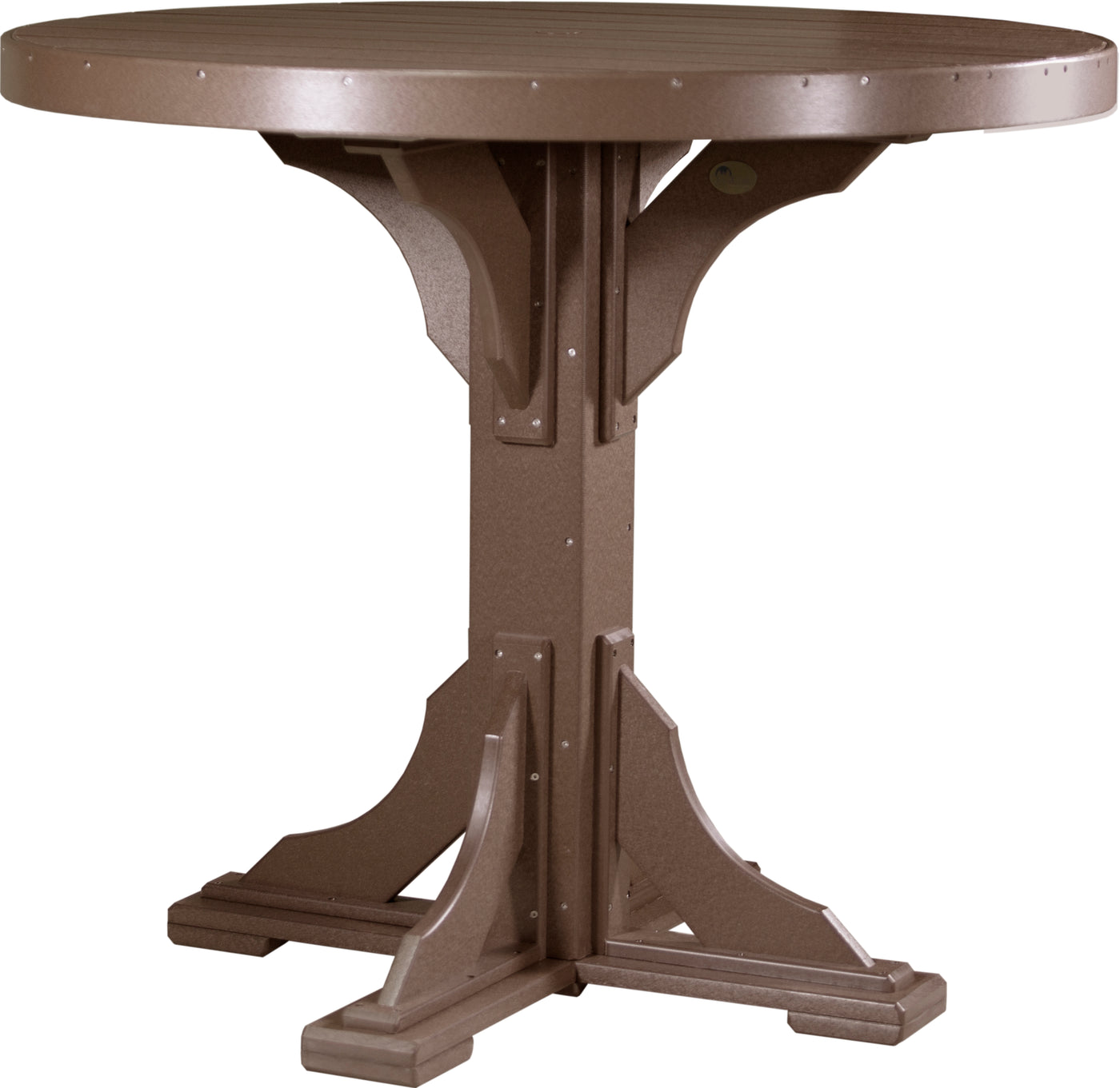 4' Round Table Chestnut Brown / Bar Height