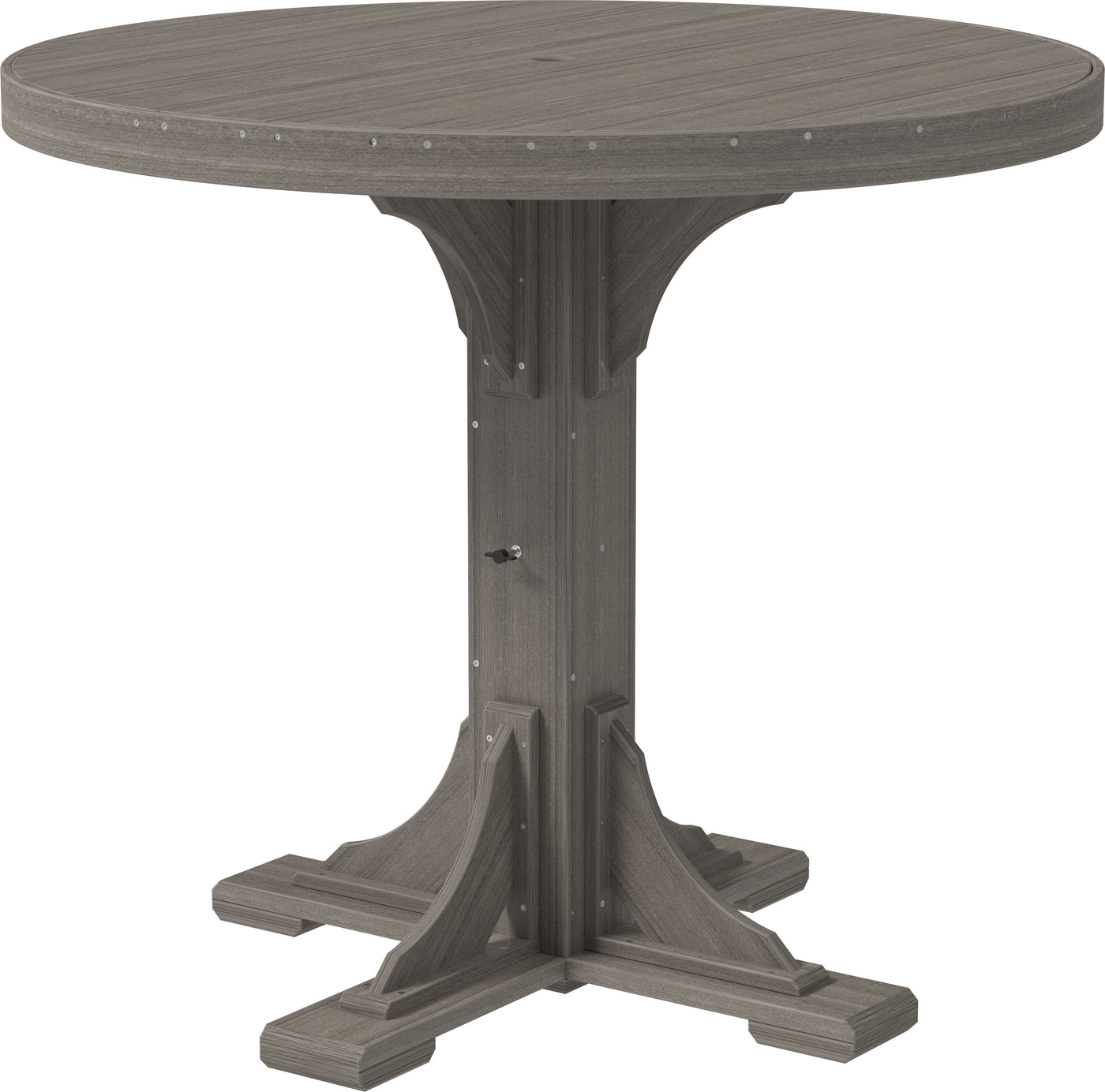 4' Round Table Coastal Gray / Bar Height