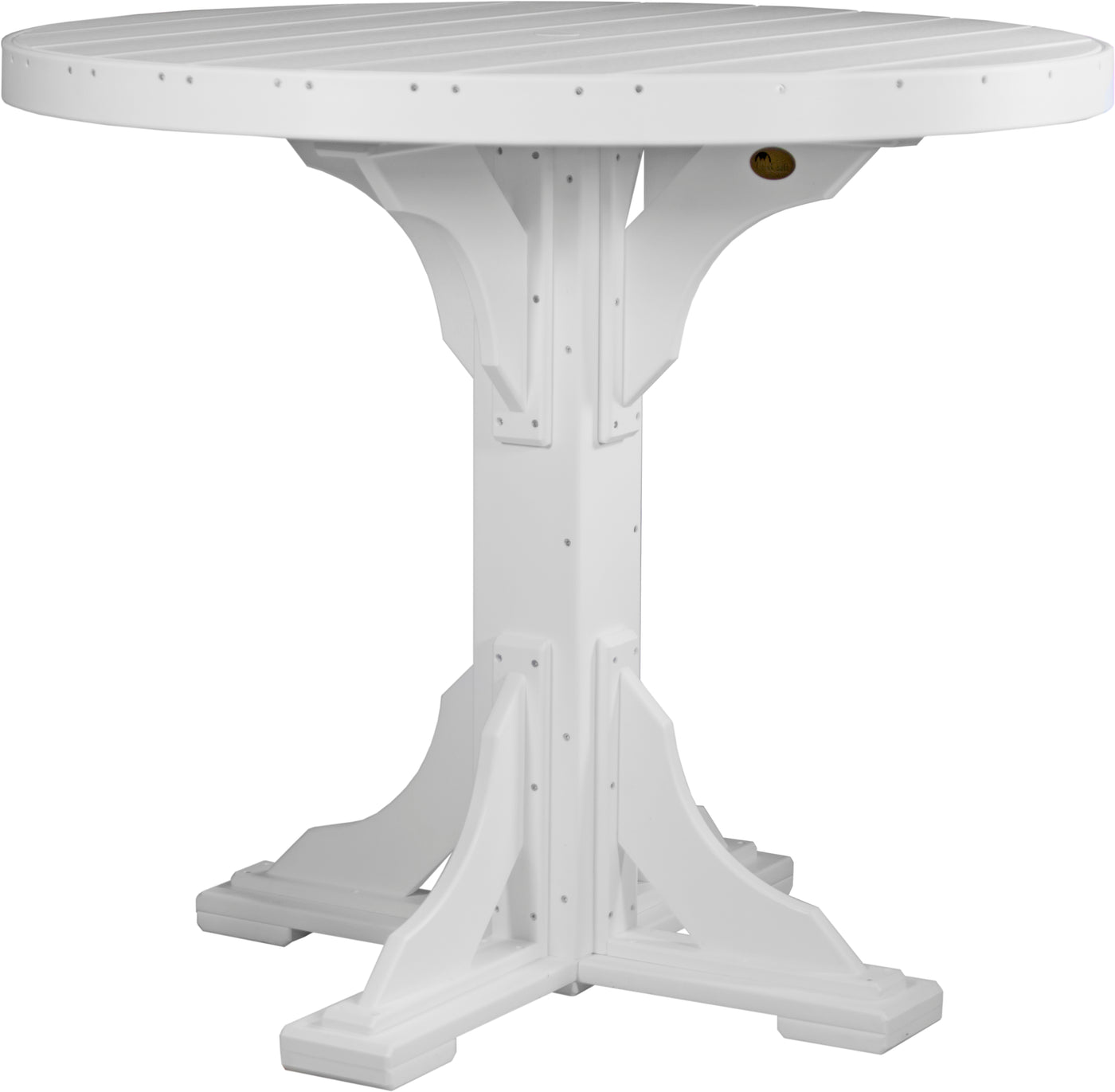 4' Round Table White / Bar Height
