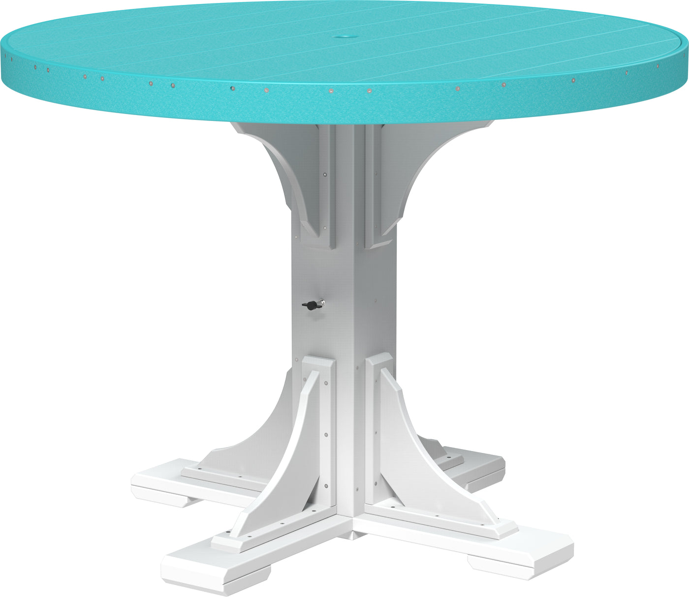 4' Round Table Aruba Blue & White / Counter Height