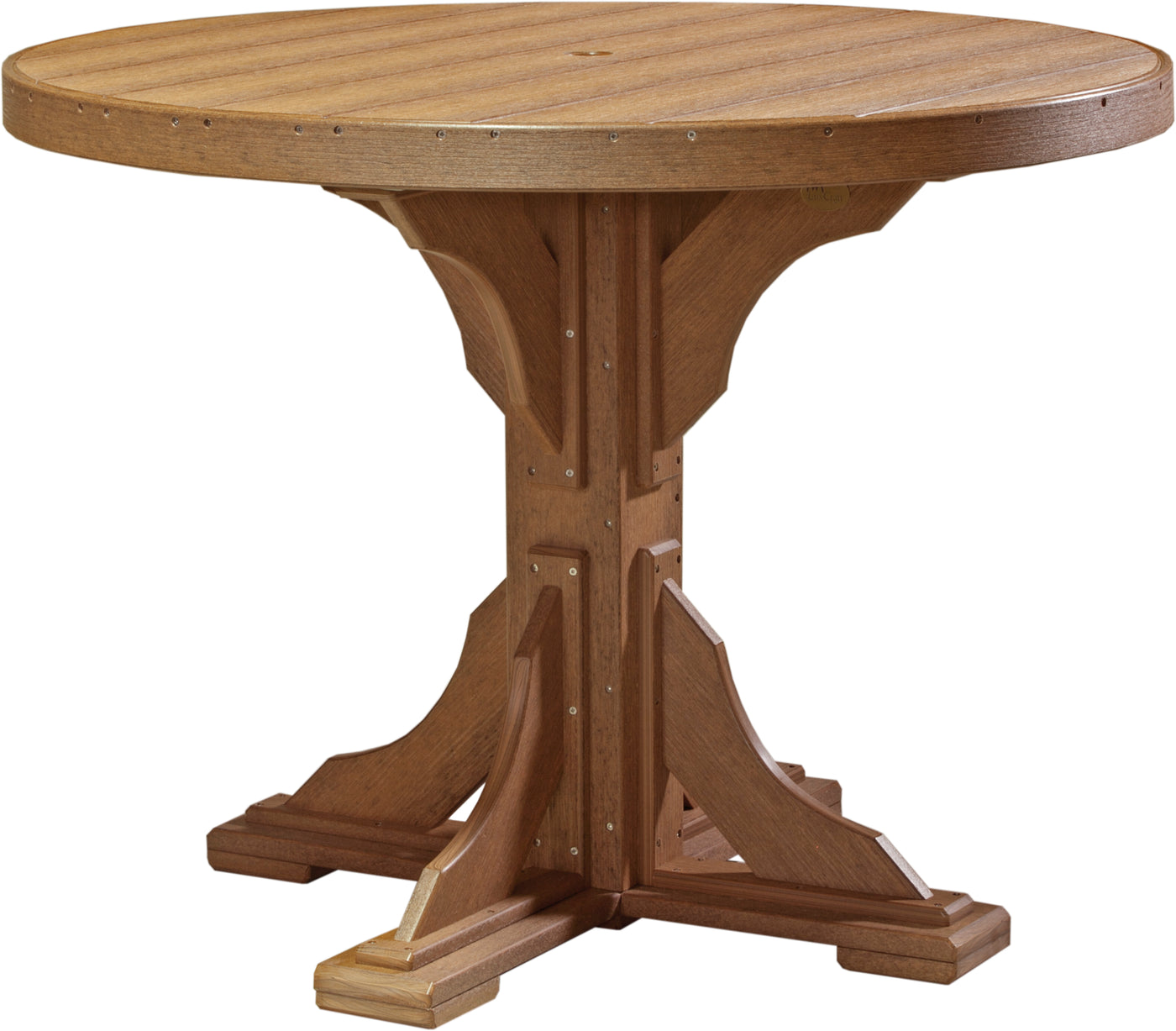 4' Round Table Antique Mahogany / Counter Height