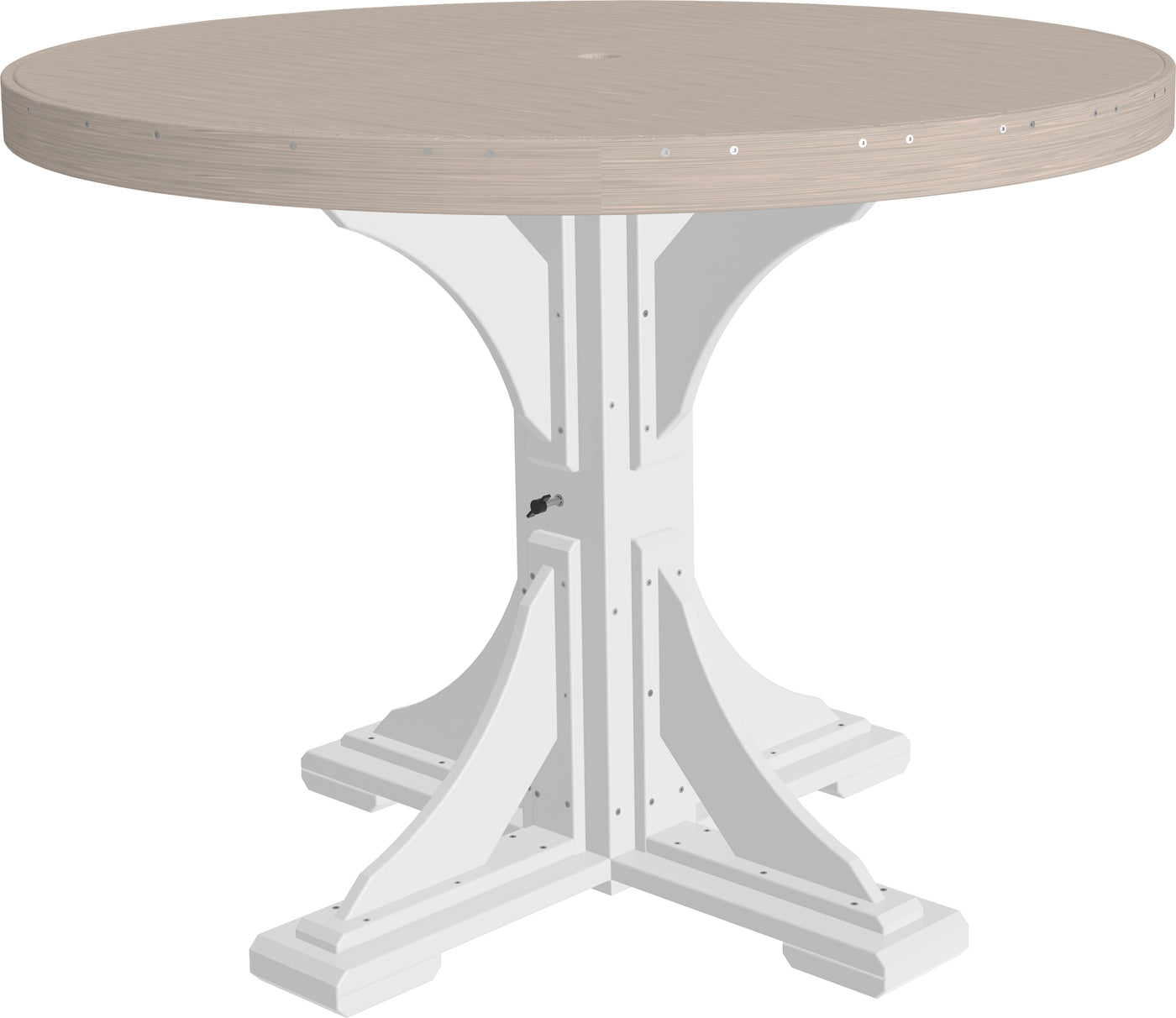 4' Round Table Birch & White / Counter Height