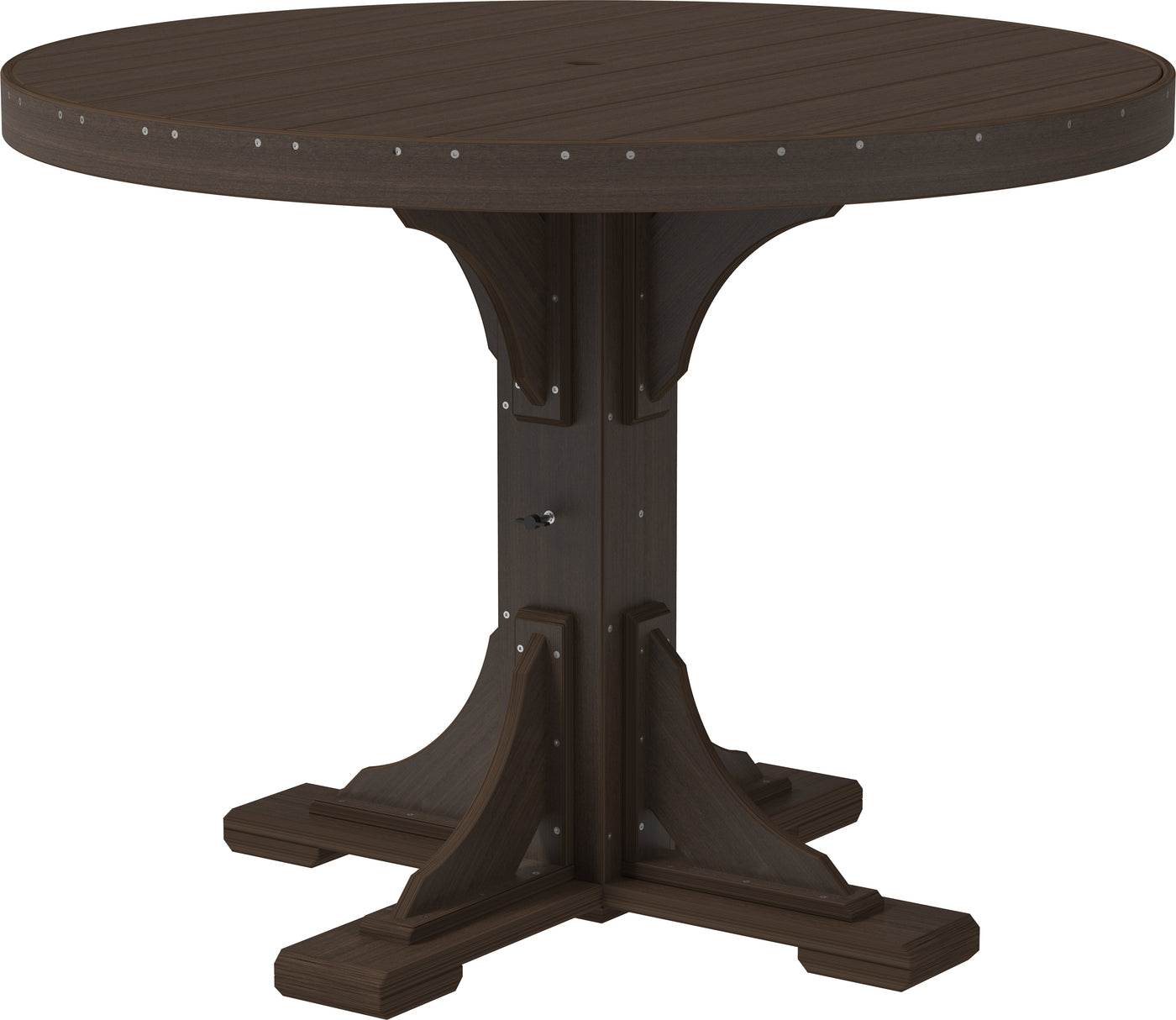 4' Round Table Brazilian Walnut / Counter Height