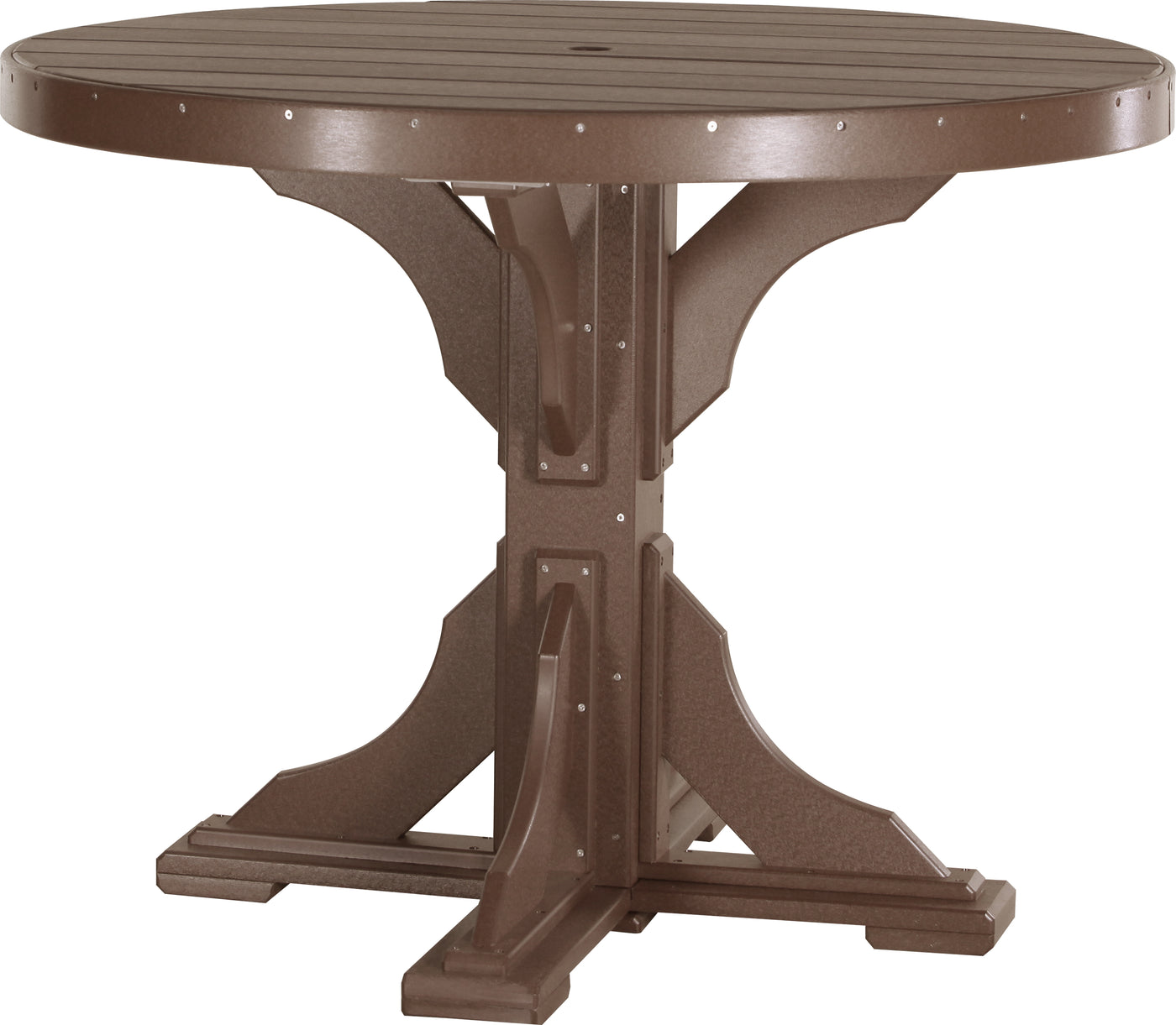 4' Round Table Chestnut Brown / Counter Height