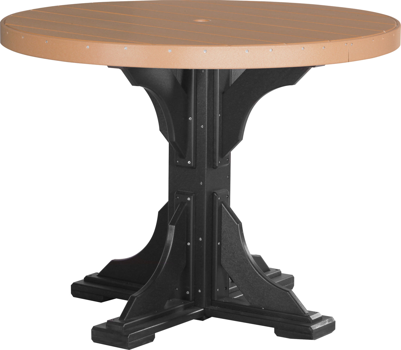 4' Round Table Cedar & Black / Counter Height