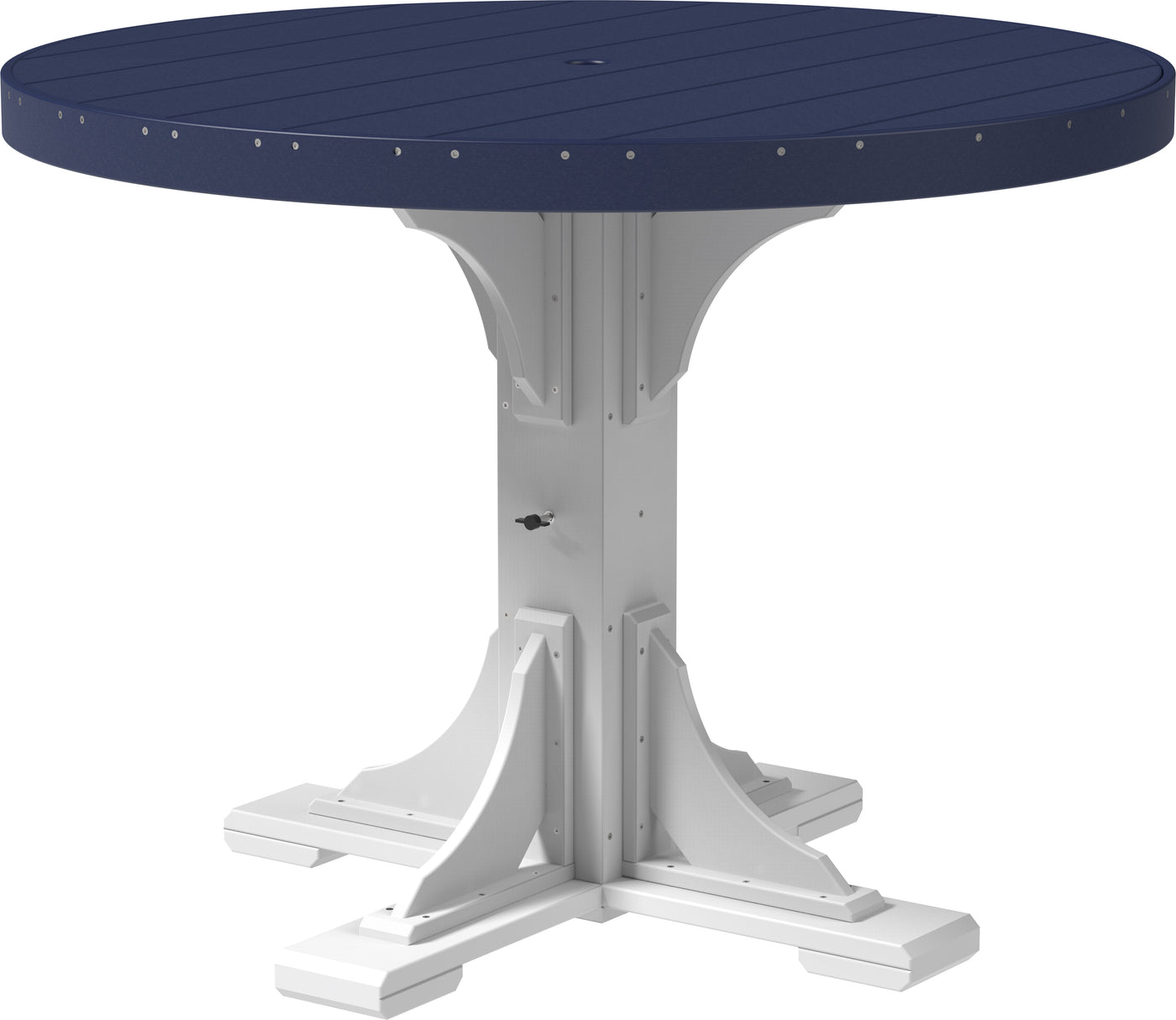 4' Round Table Patriot Blue & White / Counter Height