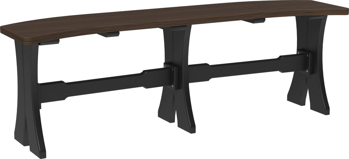 52" Table Bench Brazilian Walnut & Black