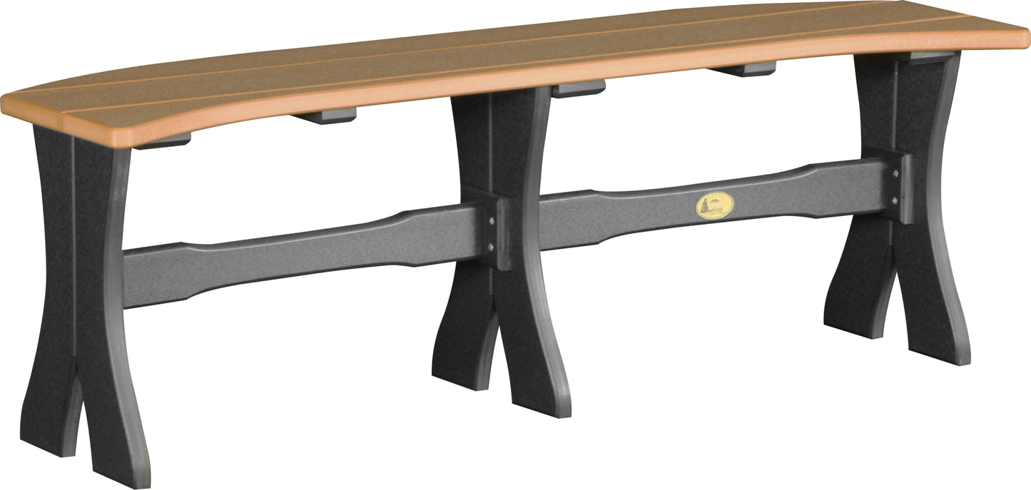 52" Table Bench Cedar & Black