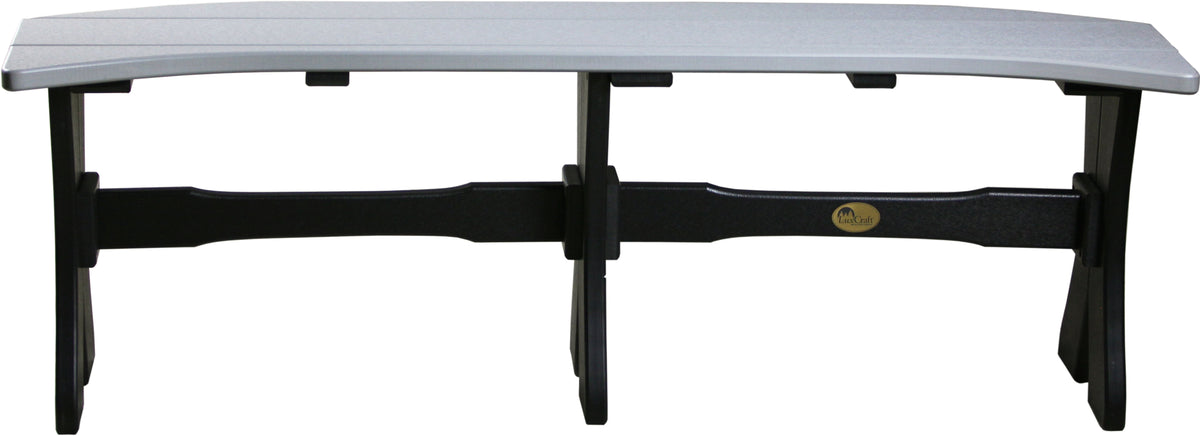 52" Table Bench Dove Gray & Black