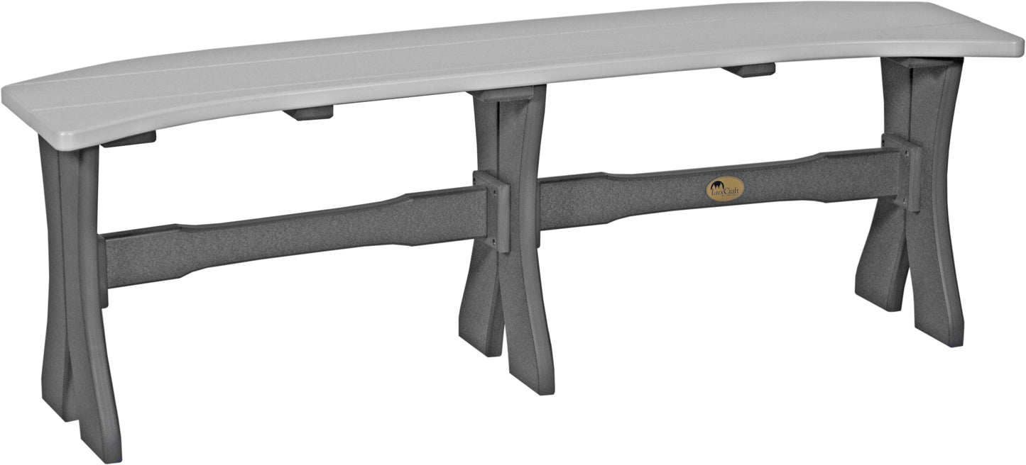 52" Table Bench Dove Gray & Slate