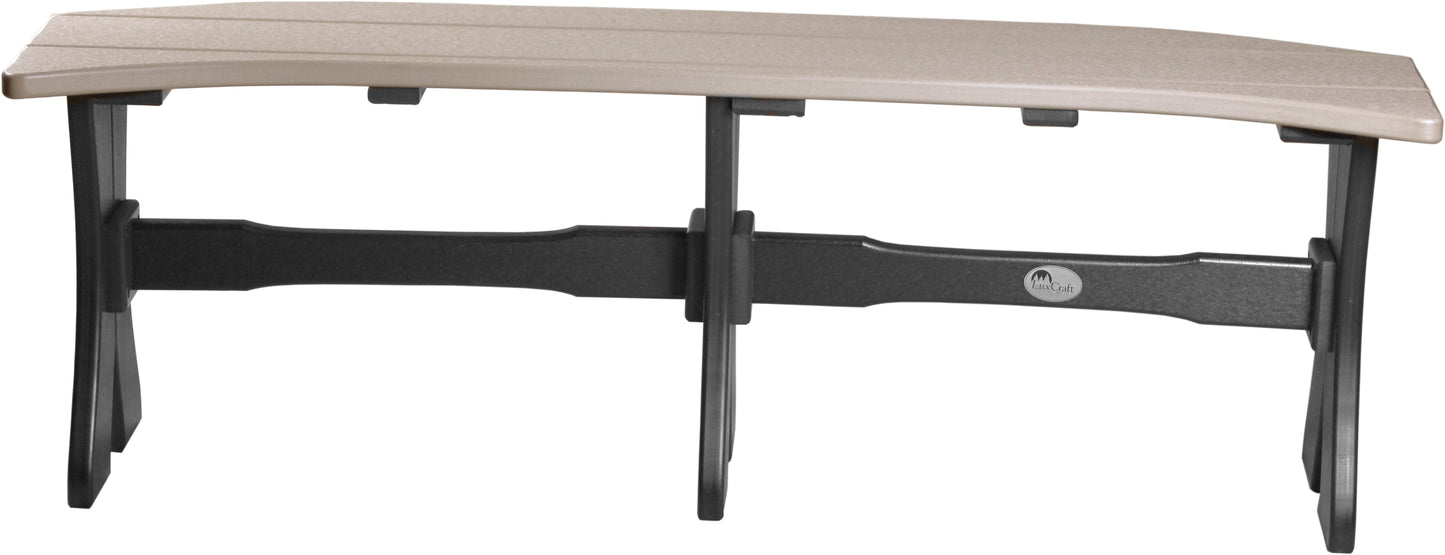 52" Table Bench Weatherwood & Black