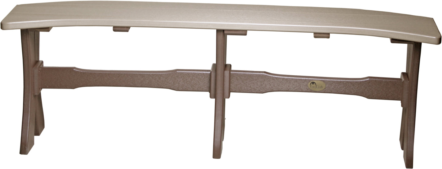 52" Table Bench Weatherwood & Chestnut Brown