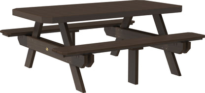 6' Rectangular Picnic Table Brazilian Walnut