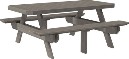 6' Rectangular Picnic Table Coastal Gray