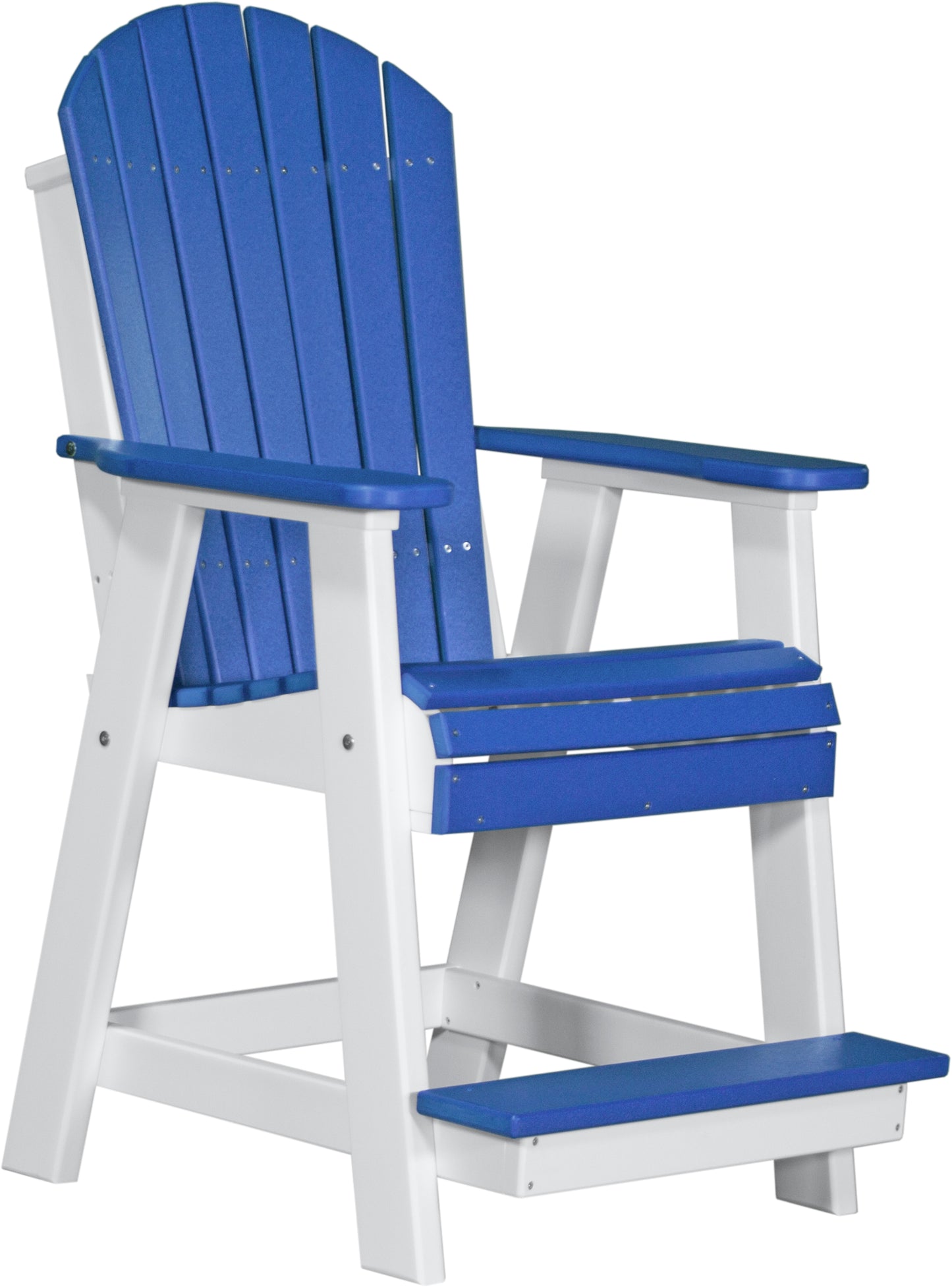 Adirondack Balcony Chair Blue & White