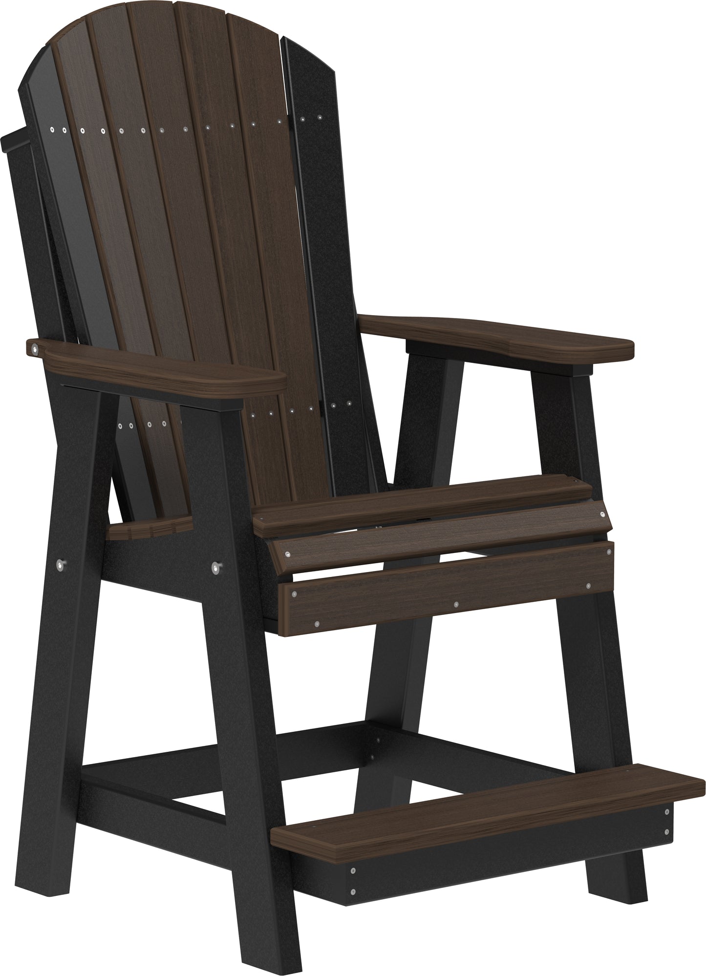Adirondack Balcony Chair Brazilian Walnut & Black