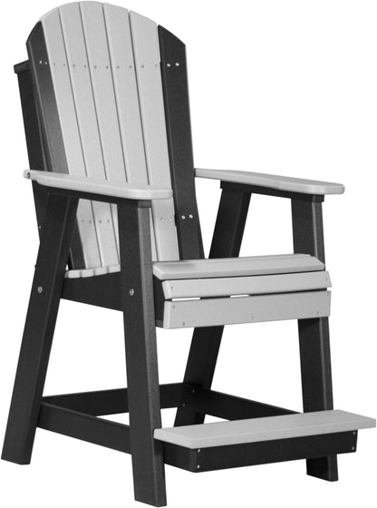 Adirondack Balcony Chair Dove Gray & Black