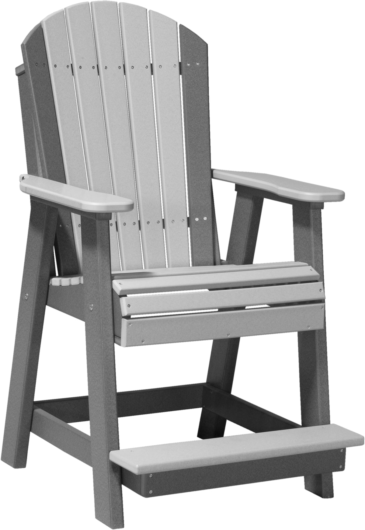 Adirondack Balcony Chair Dove Gray & Slate