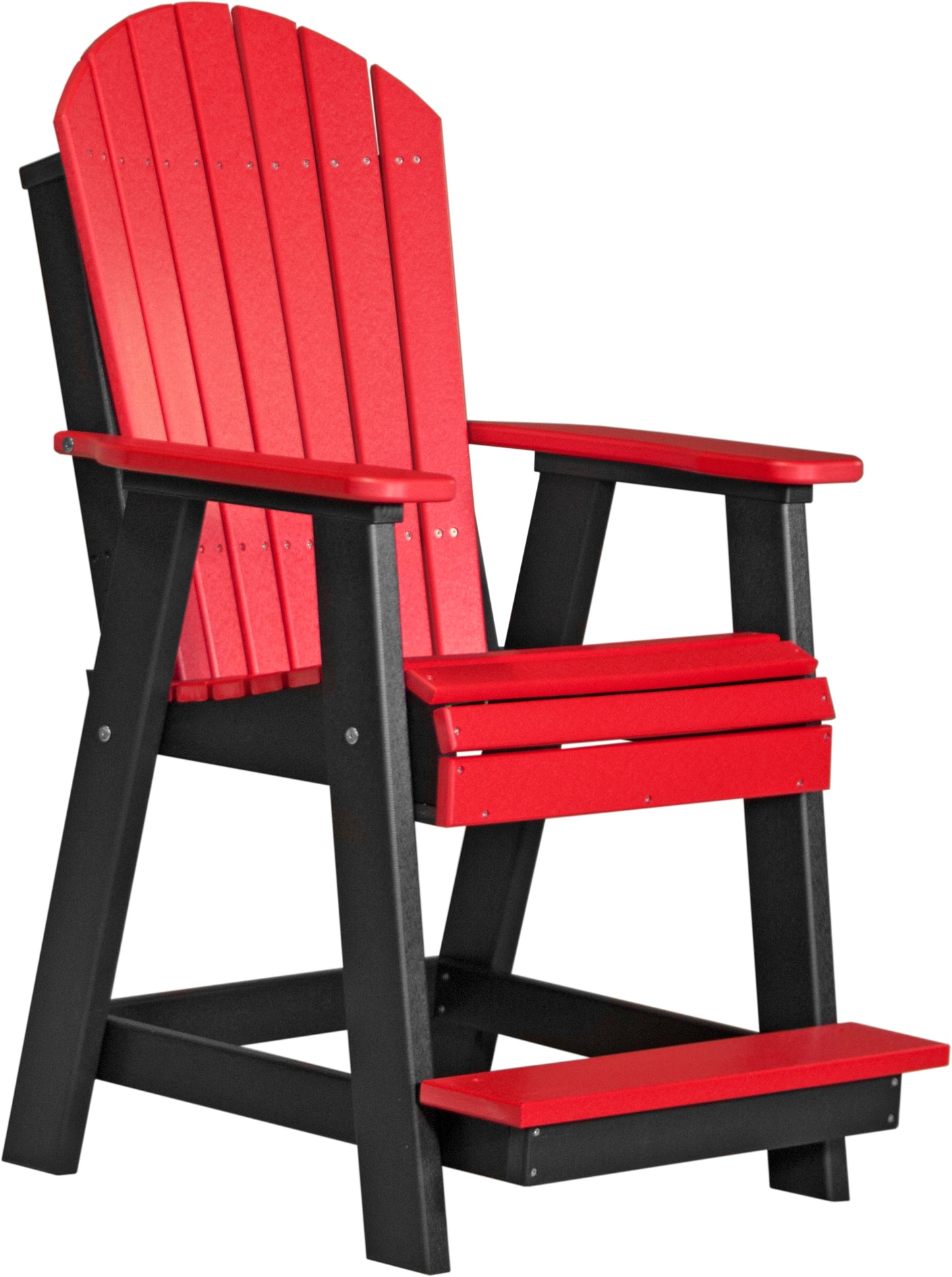 Adirondack Balcony Chair Red & Black