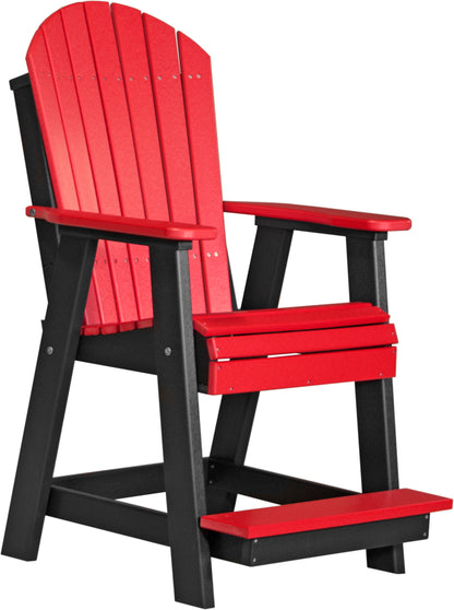 Adirondack Balcony Chair Red & Black