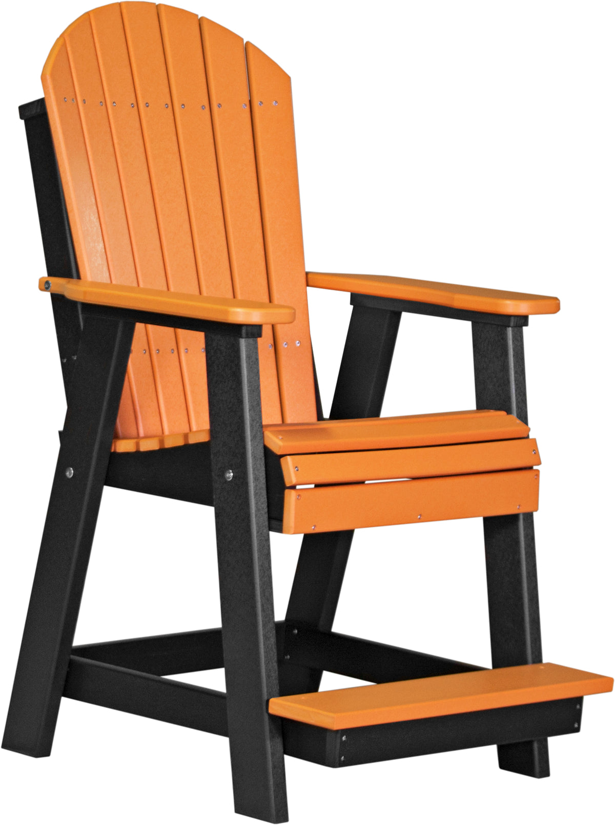 Adirondack Balcony Chair Tangerine & Black