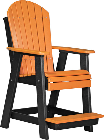 Adirondack Balcony Chair Tangerine & Black