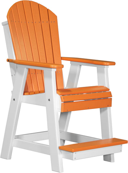 Adirondack Balcony Chair Tangerine & White