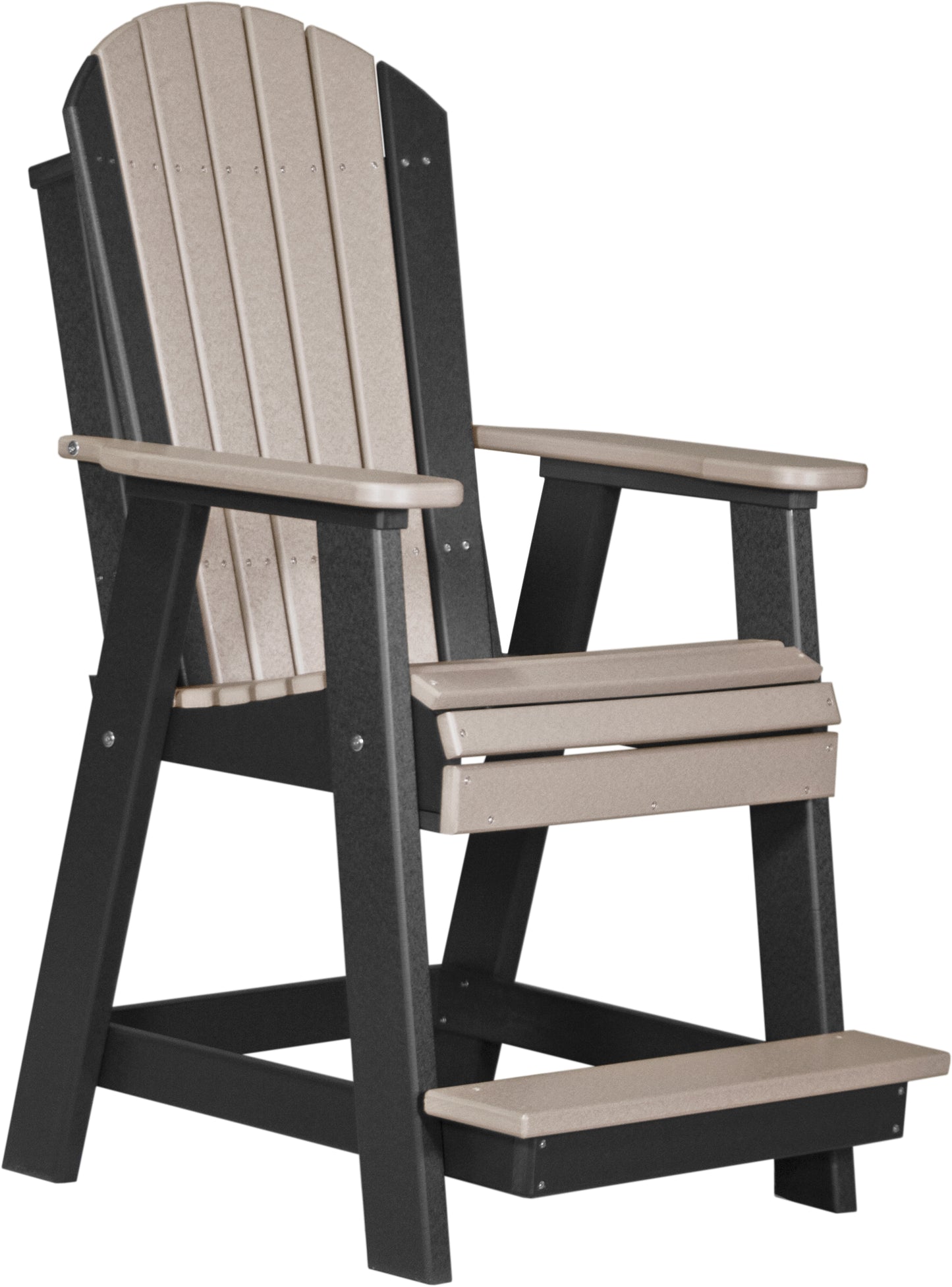 Adirondack Balcony Chair Weatherwood & Black