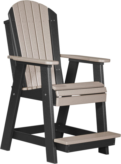 Adirondack Balcony Chair Weatherwood & Black