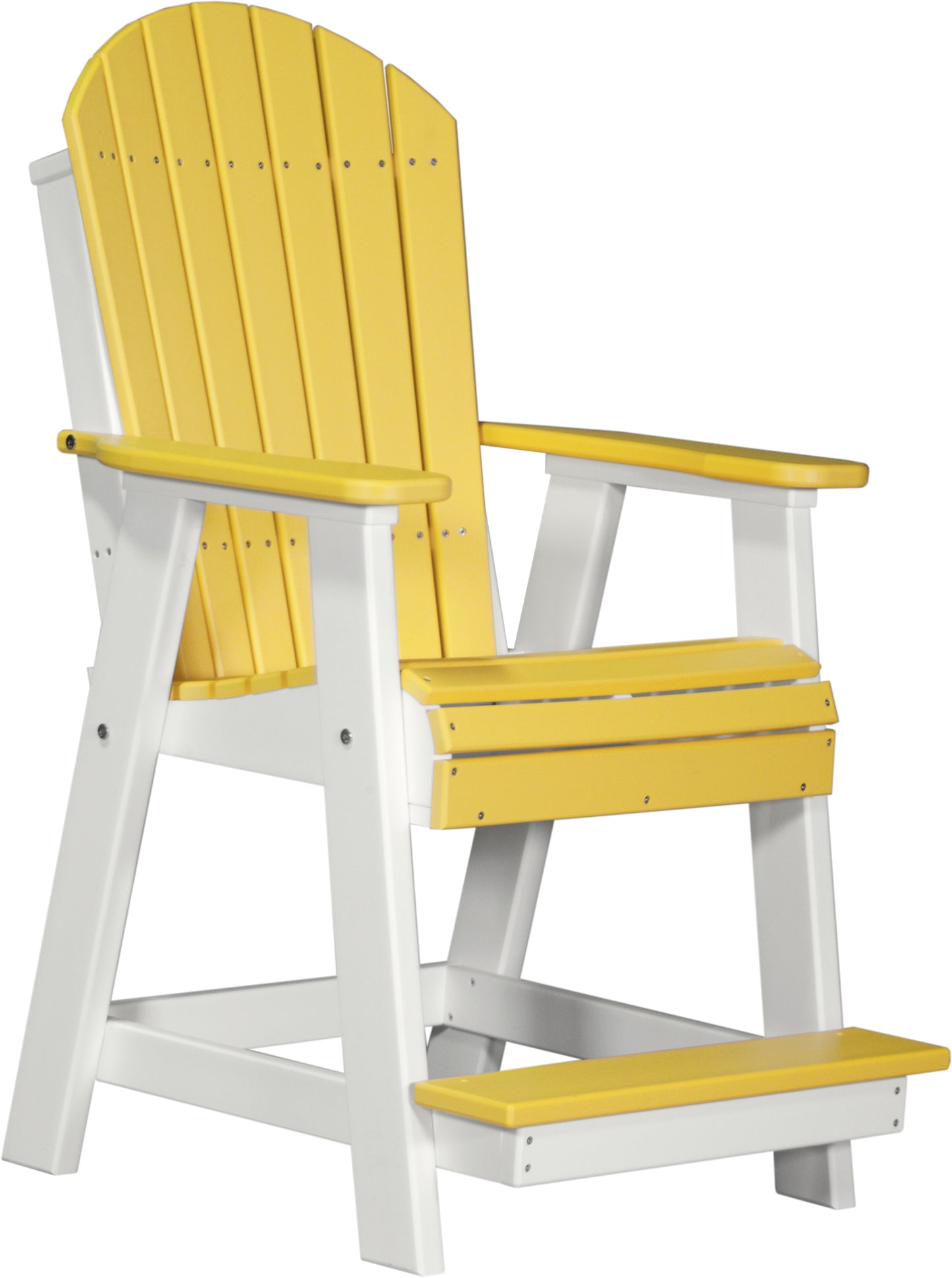 Adirondack Balcony Chair Yellow & White