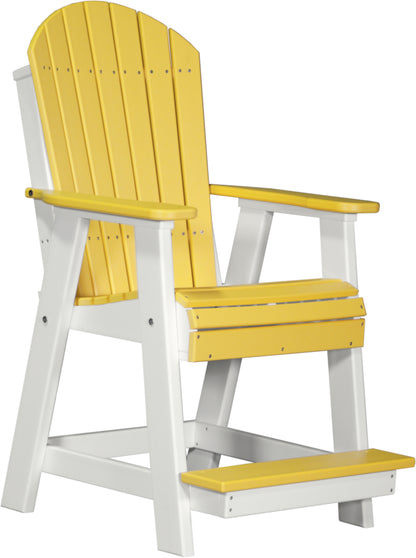 Adirondack Balcony Chair Yellow & White