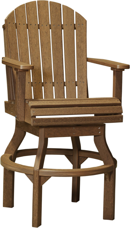 Adirondack Swivel Chair Antique Mahogany / Bar Height