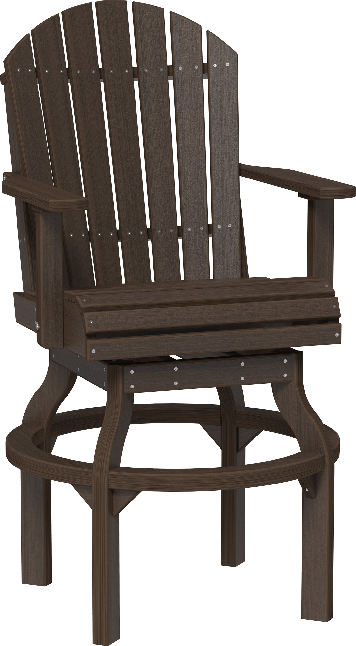 Adirondack Swivel Chair Brazilian Walnut / Bar Height