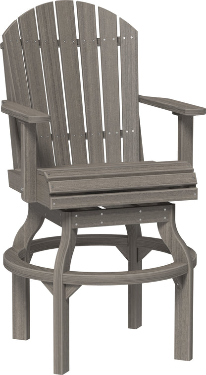 Adirondack Swivel Chair Coastal Gray / Bar Height