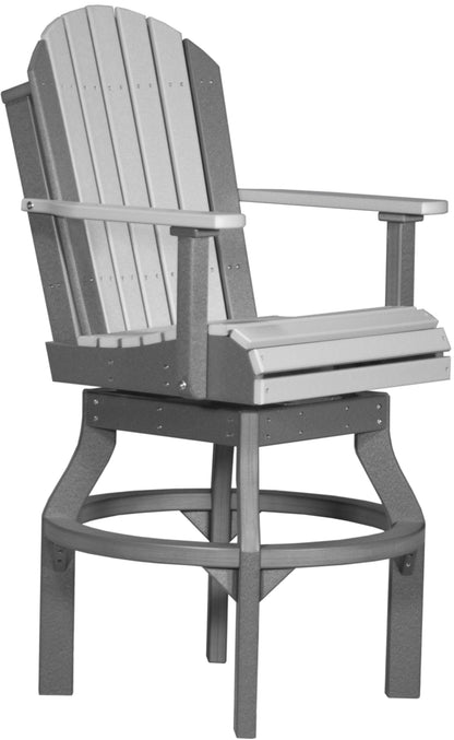 Adirondack Swivel Chair Dove Gray & Slate / Bar Height