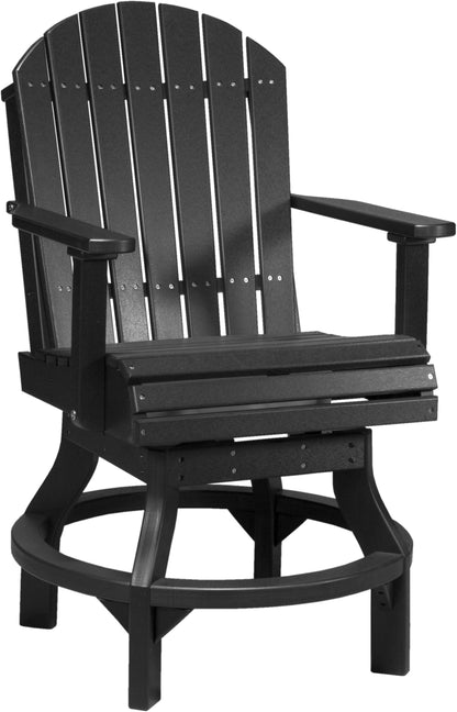 Adirondack Swivel Chair Black / Counter Height