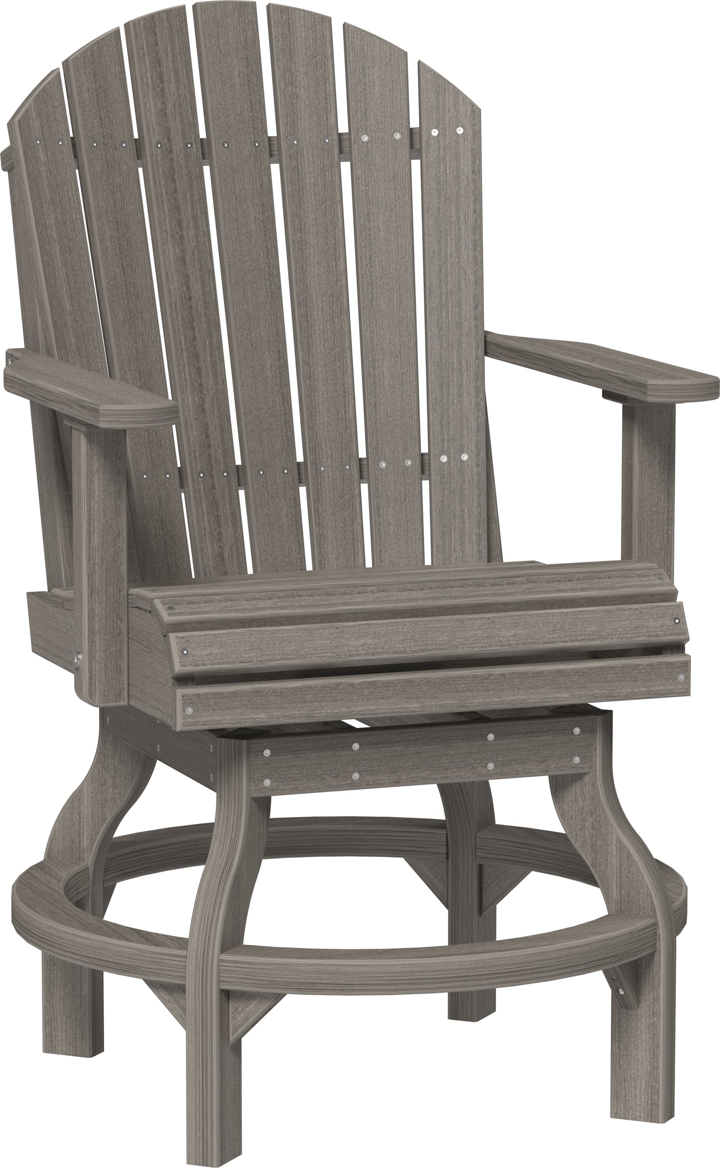 Adirondack Swivel Chair Coastal Gray / Counter Height