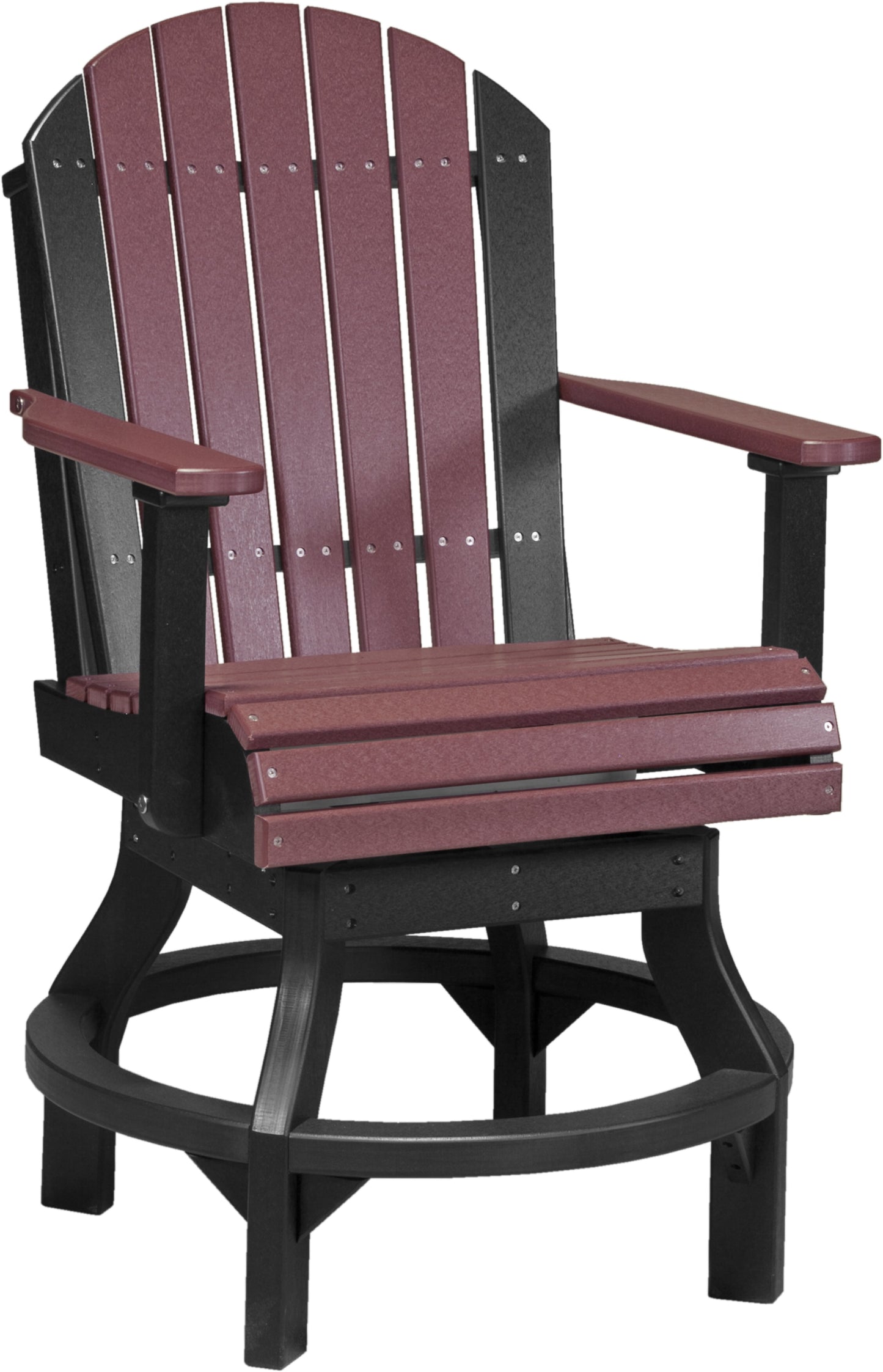 Adirondack Swivel Chair Cherrywood & Black / Counter Height