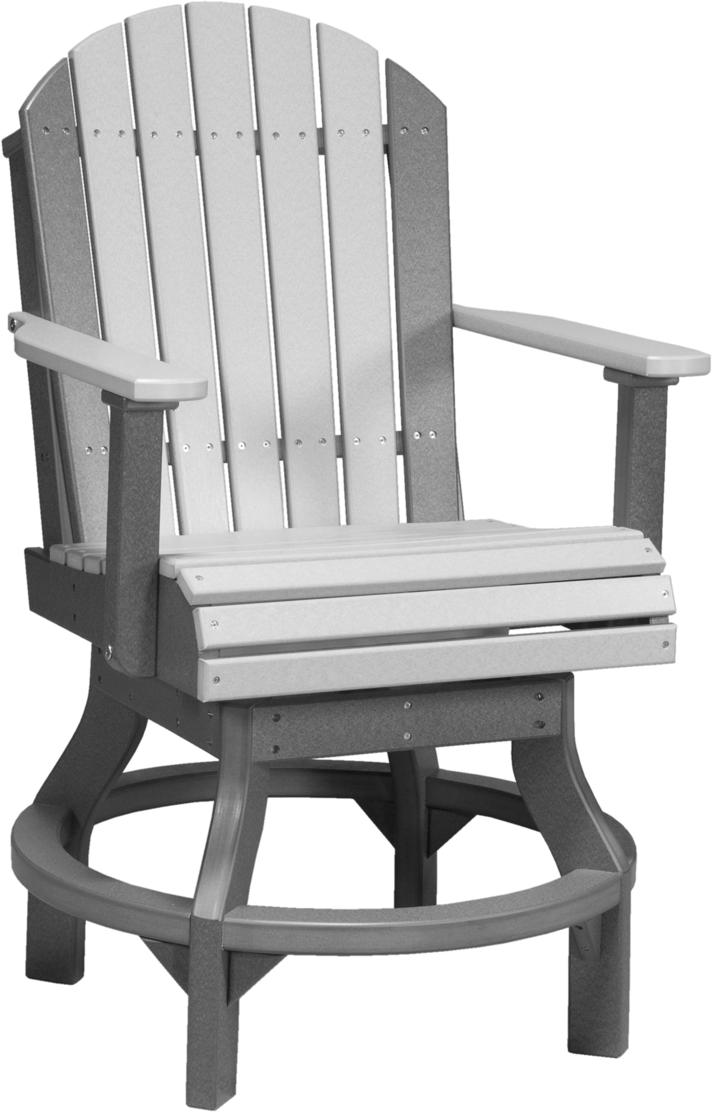 Adirondack Swivel Chair Dove Gray & Slate / Counter Height