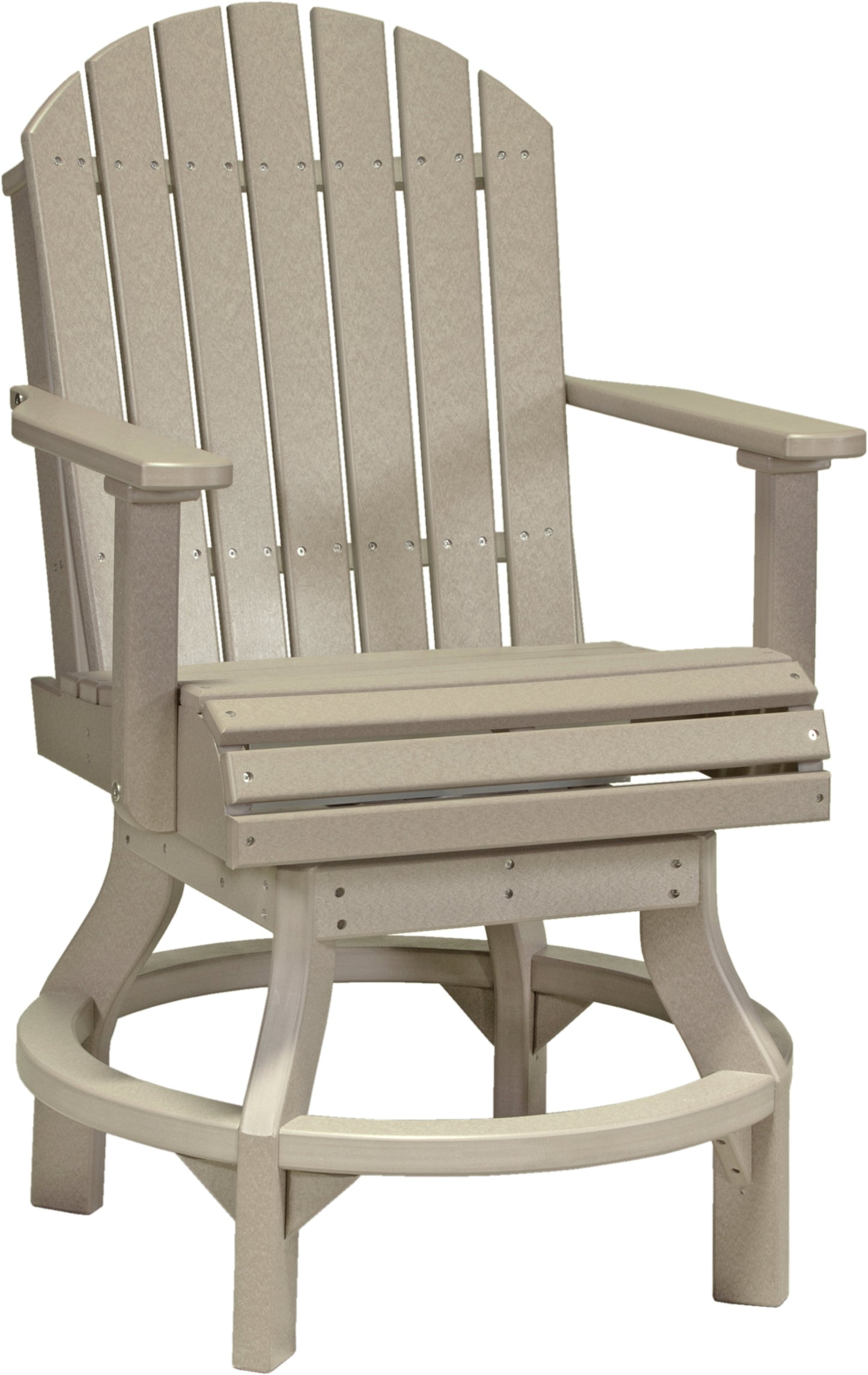 Adirondack Swivel Chair Weatherwood / Counter Height