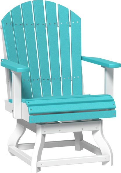 Adirondack Swivel Chair Aruba Blue & White / Dining Height