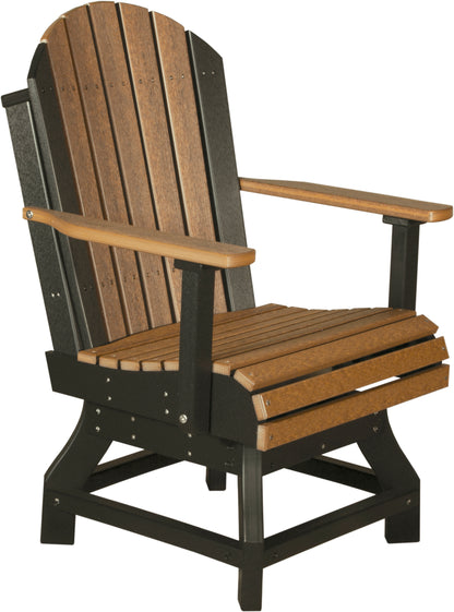 Adirondack Swivel Chair Antique Mahogany & Black / Dining Height