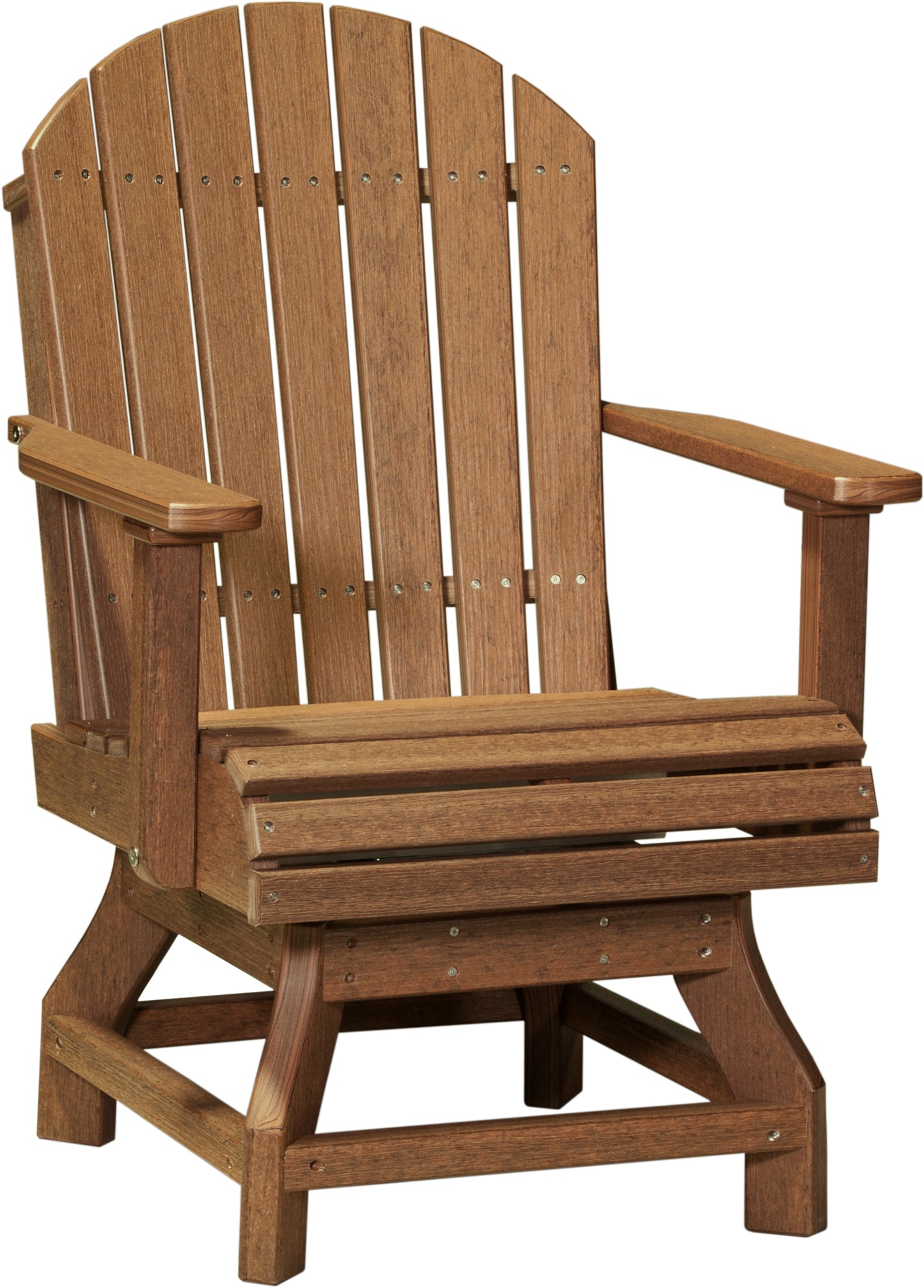 Adirondack Swivel Chair Antique Mahogany / Dining Height