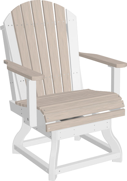 Adirondack Swivel Chair Birch & White / Dining Height