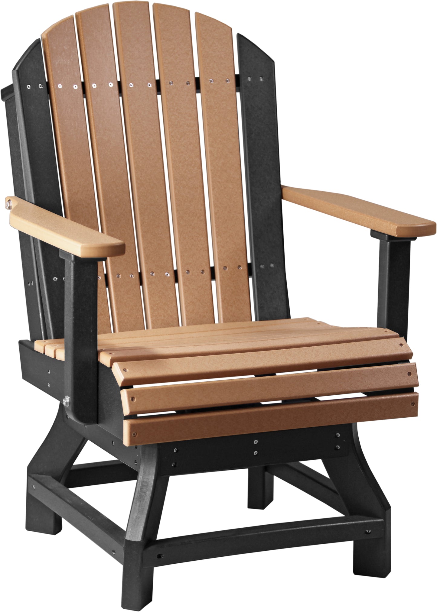 Adirondack Swivel Chair Cedar & Black / Dining Height