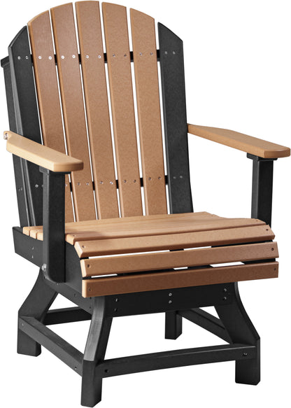 Adirondack Swivel Chair Cedar & Black / Dining Height