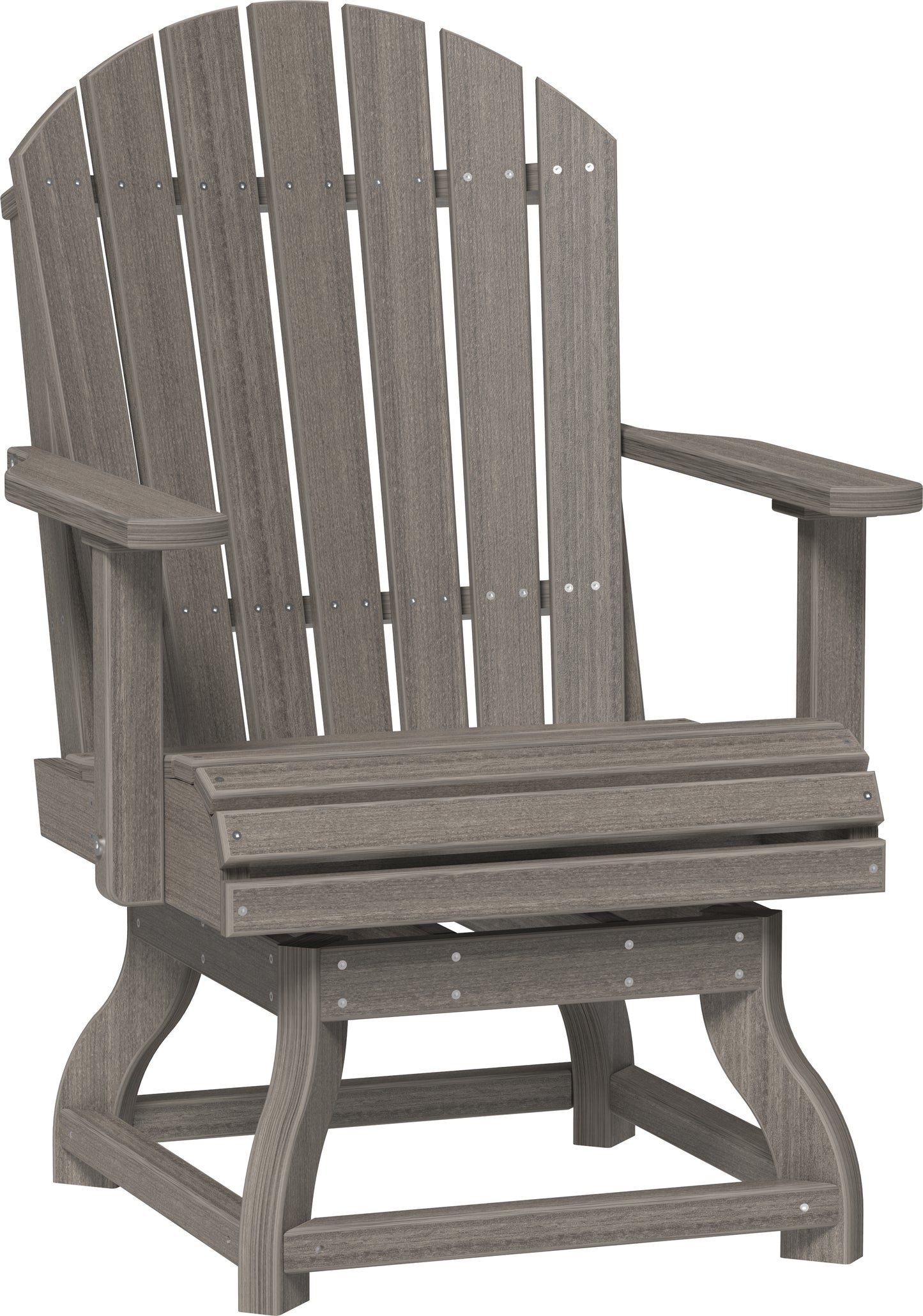 Adirondack Swivel Chair Coastal Gray / Dining Height