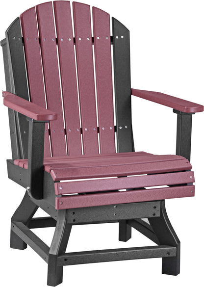 Adirondack Swivel Chair Cherrywood & Black / Dining Height