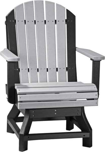 Adirondack Swivel Chair Dove Gray & Black / Dining Height